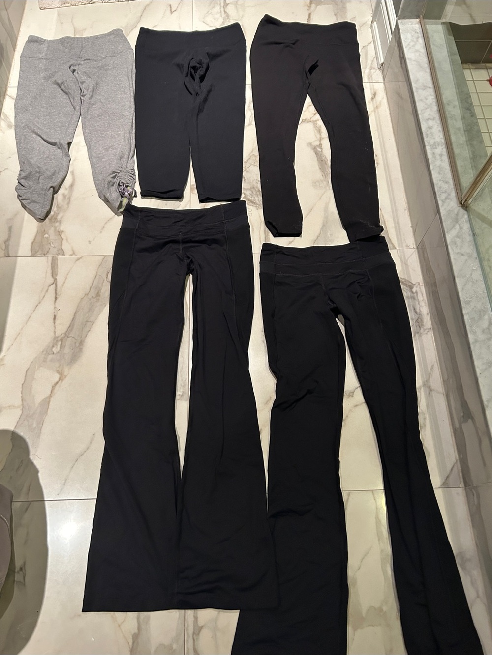 Lululemon athletica Women’s Black and Gray Yoga Pants - Versatile Active Legging